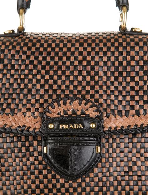 prada madras woven bags|prada beach bag for sale.